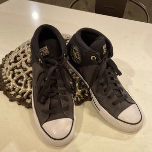 Converse black,  mid top women’s size 10
